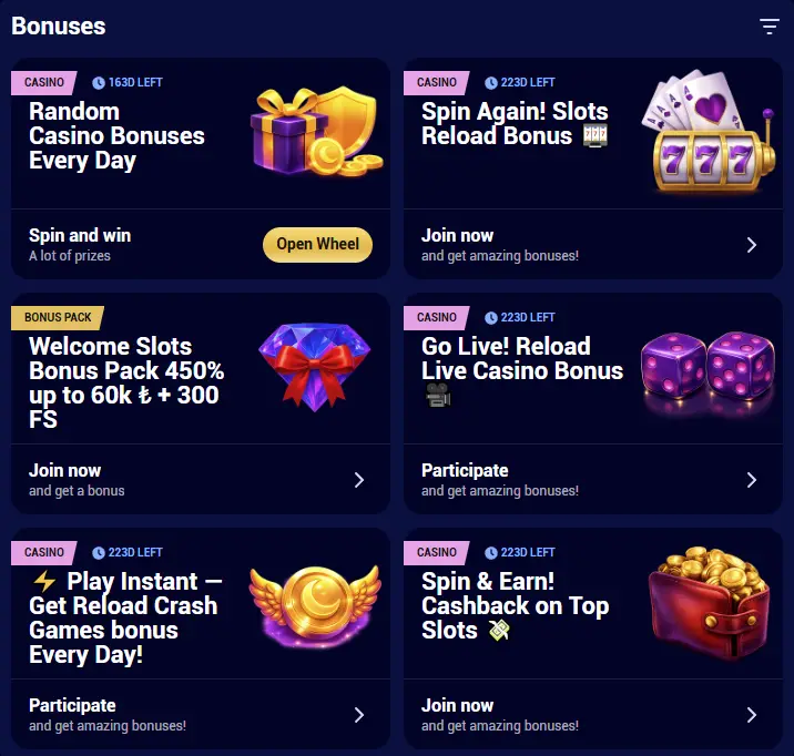 Current Spinay Casino Promotions